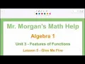 OUR Algebra 1 - Unit 3 Lesson 5