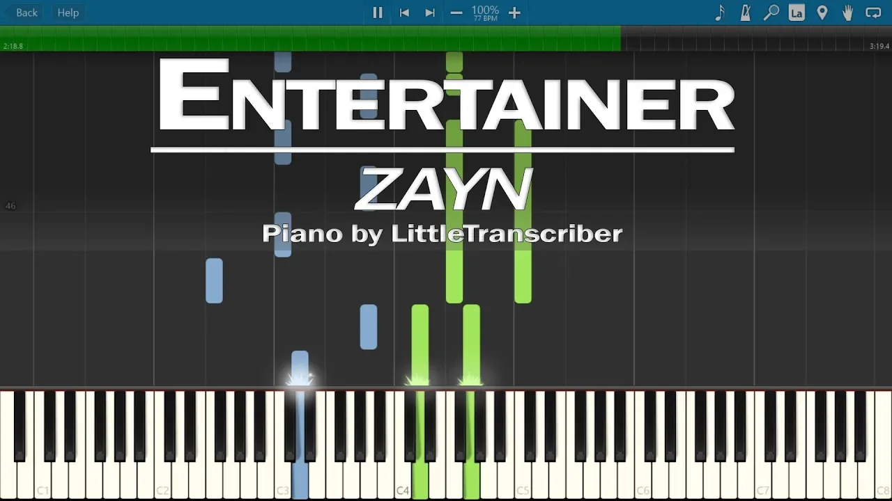 ZAYN - Entertainer (Piano Cover) by LittleTranscriber