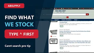 How to Search ABSupply for Items We Stock
