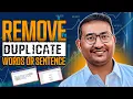 Remove duplicate word or sentence from MS word document by one click