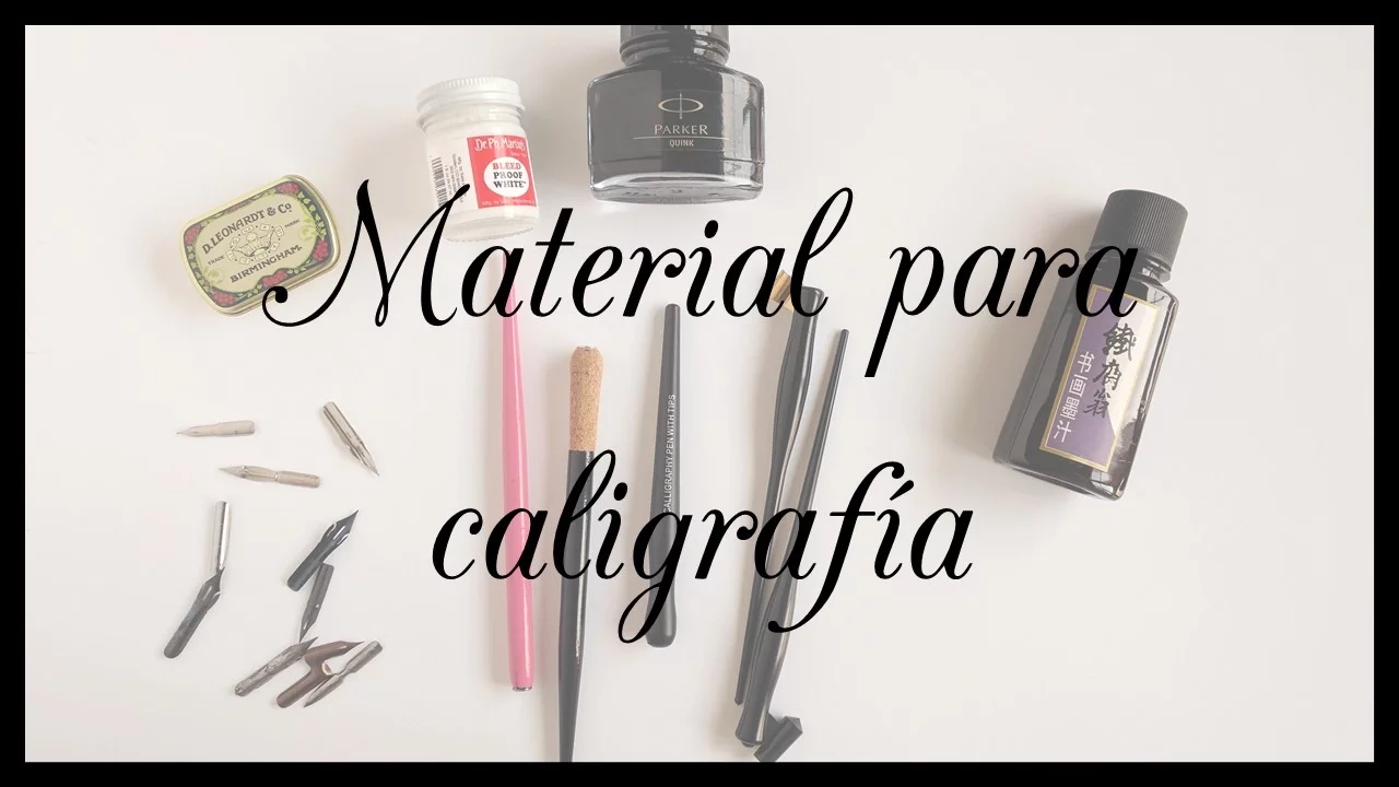 Material de caligrafía para principiantes