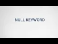 87 NULL Keyword