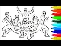 Mighty Morphin Power Rangers Coloring Pages Colouring Pages for Kids