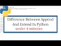 Difference Between Append And Extend In Python Python Interview Question