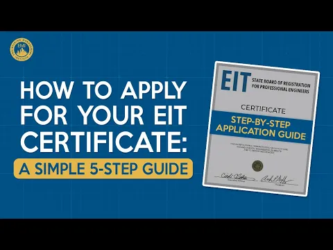 How to Apply for Your EIT Certificate: A Simple 5-Step Guide
