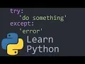 Exception Handling Python Programming Tutorial