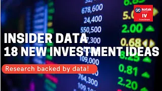 Insider buying data - 18 New Investment ideas Research backed by data