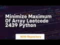 Minimize maximum of array leetcode 2439 python