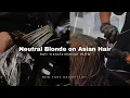 neutral blonde on Asian hair NYC brunette specialist hair transformation vlog salon diaries