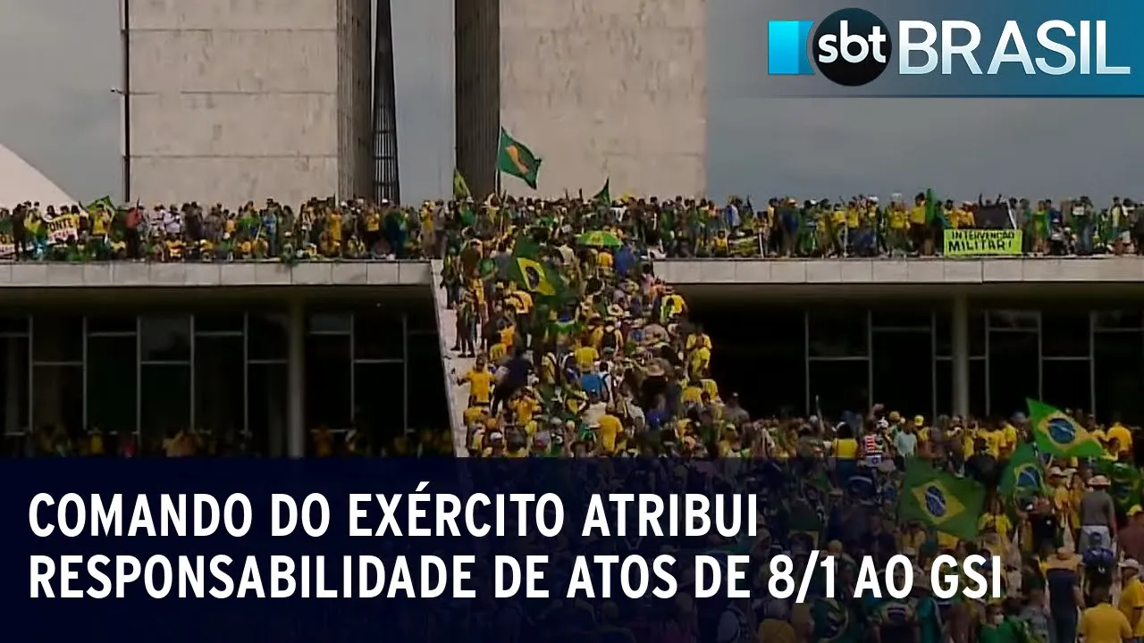 Comando militar aponta exclusivamente GSI como responsável por atos de 8/1 | SBT Brasil (31/07/23)