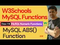 MySQL Functions MySQL Numeric Functions - MySQL ABS Function 118 W3Schools SQL Functions