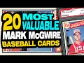25 Valuable Mark McGwire Baseball Cards including his rookie cards