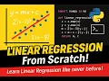 Linear Regression from Scratch in Python No Libraries Full Math Code Explanation