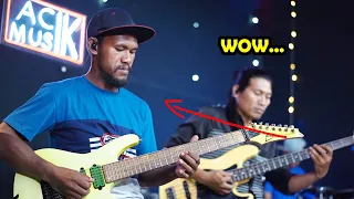 tak terima diremehkan gitaris ini mulai mengeluarkan skill nya