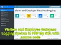 Visitors and Employee Gatepass Logging System in PHP My SQL with source code