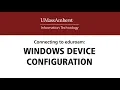 Windows Eduroam Setup Guide - UMass Amherst