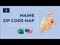 Maine Zip Code Map in Excel - Zip Codes List and Population Map