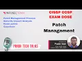 CISSP CCSP Patch Management Last Minute Exam review