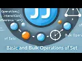 Java Tutorial Basic and Bulk operatons of Set