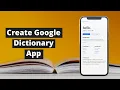 How to Create a Dictionary App in MIT App Inventor 2 Google Dictionary API Tutorial