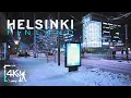 Download Lagu Central Helsinki Relaxing Night Walk in Snowy Winter, Finland 4K