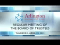 2021-04-22 Arlington ISD Regular Meeting of the Board of Trustees