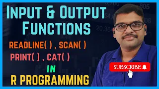 INPUT OUTPUT FUNCTIONS IN R PROGRAMMING readline scan print cat