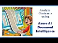 Analyze Contracts using Azure AI document Intelligence