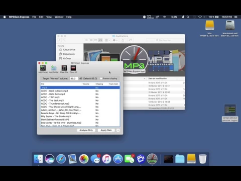 Download MP3 Tuto présentation de l'application MP3Gain Express, sur mac