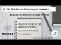 OBJECT ORIENTED PROGRAMMING MODULE 3 PART 1 S3 CSE KTU 2024 SCHEME
