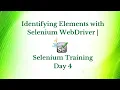 Identifying Elements with Selenium WebDriver Selenium Training Day 4