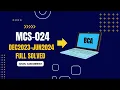 MCS024 BCA IGNOU SOLVED ASSIGNMENT DEC2023-JUN2024