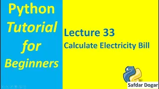 Python Program Calculate Electricity Bill Python Tutorial for Beginners