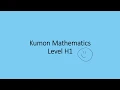 Kumon Mathematics H1 - I