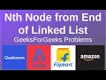 Nth node from end of Linked List Java Interview Question GeeksForGeeks Amazon Adobe