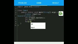 Factorial program using java tamil