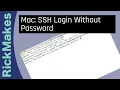 Mac SSH Login Without Password