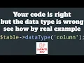 Laravel Advanced Migration select the right type for your columns
