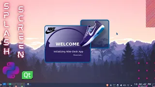 Python Desktop App Splash Screen using QT Designer Pyqt Pyside Modern Flat GUI