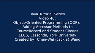 EECS1021 Java Tutorial 46