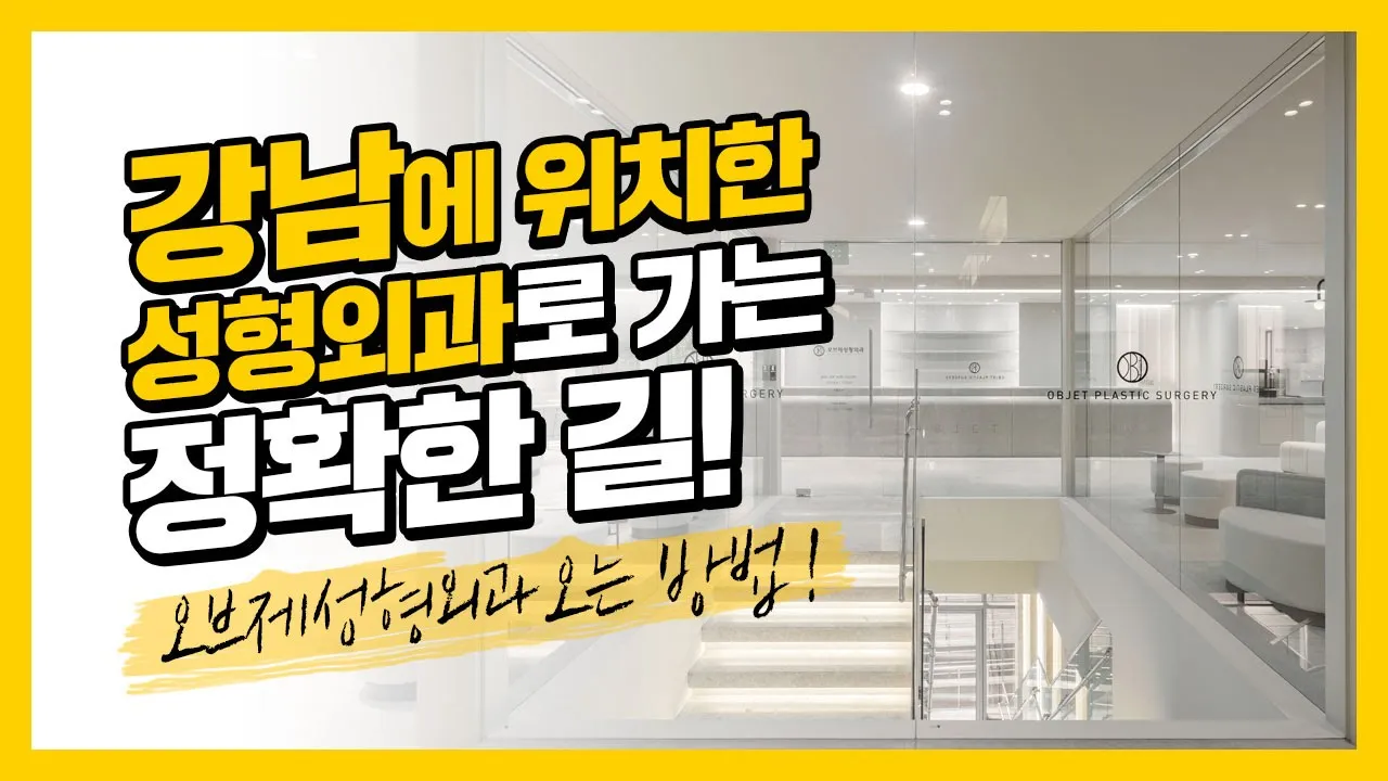 강남에 위치한 성형외과로 가는 정확한 길! 오브제성형외과 오는 방법