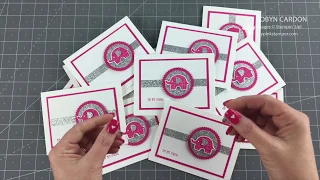 Stampin' Up! Little Elephant Pink & Silver Sparkles Punch Card -EPISODE SIX HUNDRED EIGHTY ONE!