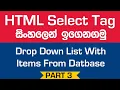 Drop-Down List from Database - HTML Select Tag with PHP MySQL Tutorial in Sinhala