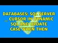 Databases SQL Server - Cursor in Dynamic SQL and UPDATE CASE WHEN THEN