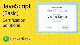 JavaScript Basic HackerRank Certificate Solution