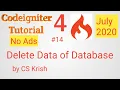 How to Delete Data of Database using Codeigniter 4 tutorial in hindi