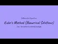 Euler s Method Numerical Solutions - Differential Equations 2 6a
