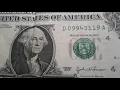 Rare billet 1 dollar 2003 serie number D 09943119 A coin value