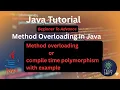 Java Tutorial Method Overloading with Examples Compile-Time Polymorphism in Java