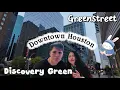 Explore Downtown Houston Discovery Green park and Greenstreet mall